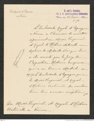 k.k. naturhistorisches Hofmuseum, Intendanzakten 1885-1896 (Hauer), Aktenzahl Z.96/1894, Seite 1